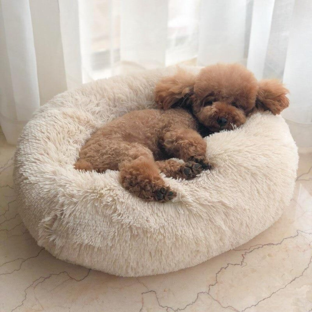 Beige Pet Calming Bed