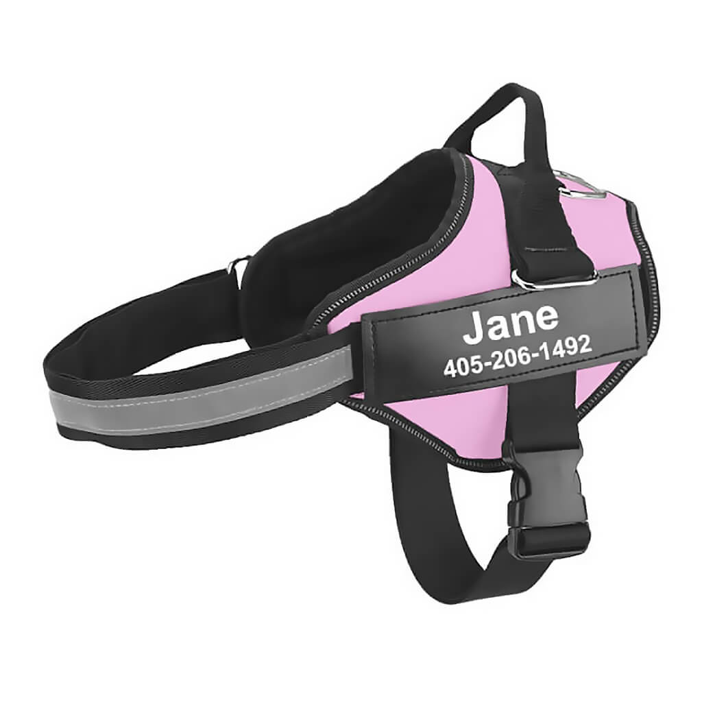 Pink no pull dog harness